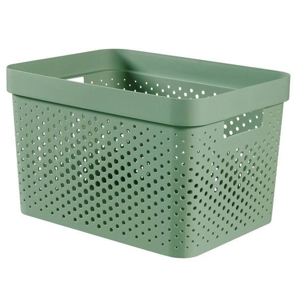 CURVER INFINITY BOX DOTS 17 LITER - 100% RECYCLED GROEN-KETER BENELUX-Bouwhof shop (6569551265968)