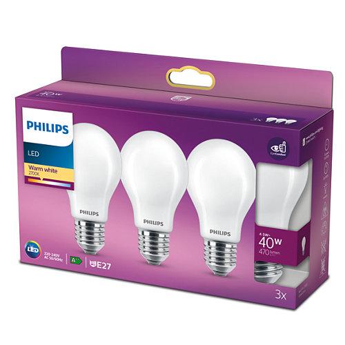 PHILIPS LED LAMP E27 MAT 40W WARM WIT LICHT (3 STUKS)-PHILIPS NEDERLAND (lichtbronnen)-Bouwhof shop (6154572398768)