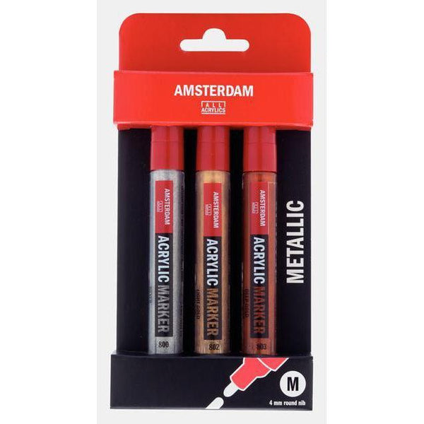 Amsterdam Acryl Marker set metaal kleuren 3 x 4 mm-KONINKLIJKE TALENS B.V.-Bouwhof shop (6969657426096)