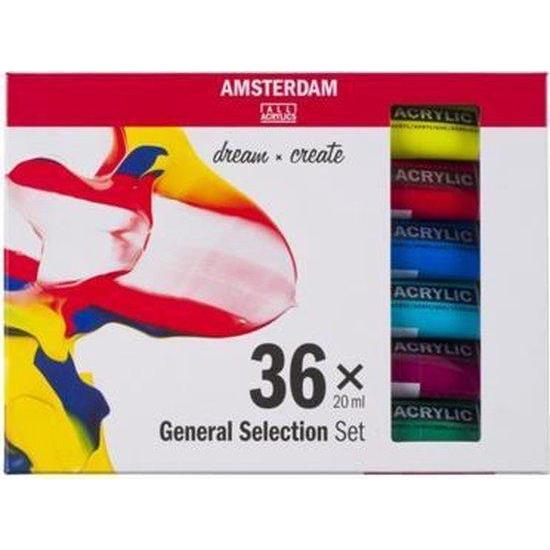 AMSTERDAM ACRYLICS ALGEMENE SELECTIE SET 36 × 20 ML -KONINKLIJKE TALENS B.V.-Bouwhof shop (6581354692784)