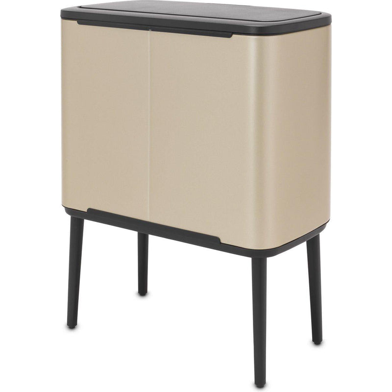 Brabantia Bo Touch Bin afvalemmer 11 + 23 liter met 2 kunststof binnenemmers Champagne-BRABANTIA NEDERLAND B.V.-Bouwhof shop