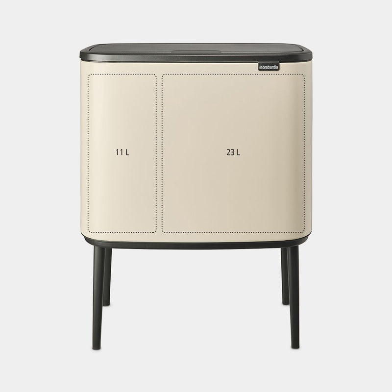 Brabantia Bo Touch Bin afvalemmer 11+23 liter Soft Beige (7087408251056)