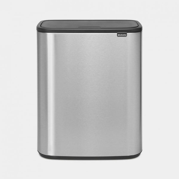 Brabantia Bo Touch Bin afvalemmer 2x 30 ltr. Matt Steel Fingerprint Proof-BRABANTIA NEDERLAND B.V.-Bouwhof shop