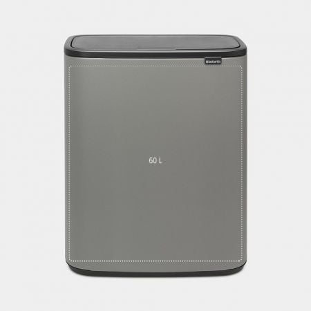 Brabantia Bo Touch Bin afvalemmer 60 ltr. Mineral Concrete Grey-BRABANTIA NEDERLAND B.V.-Bouwhof shop