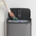 Brabantia Bo Touch Bin afvalemmer 60 ltr. Platinum-BRABANTIA NEDERLAND B.V.-Bouwhof shop (6627241361584)