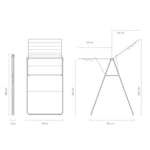 Brabantia HangOn droogrek 15 meter Matt Black (7087408316592)