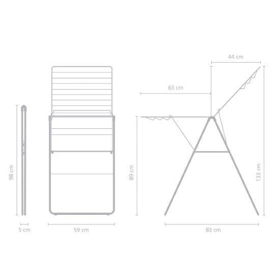 Brabantia HangOn droogrek 20 meter Matt Black (7087408349360)