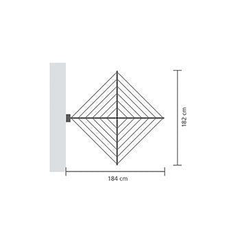 Brabantia WallFix wanddroger 24 meter + beschermhoes-BRABANTIA NEDERLAND B.V.-Bouwhof shop (6627240673456)