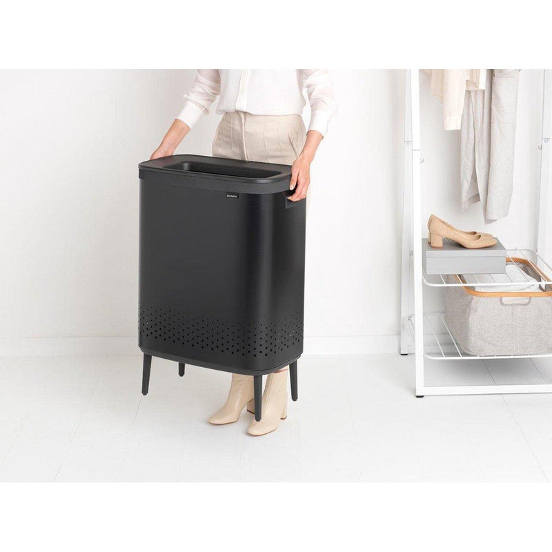 Brabantia bo hi wasbox 2x 45 liter matt black-BRABANTIA NEDERLAND B.V.-Bouwhof shop (6569545400496)