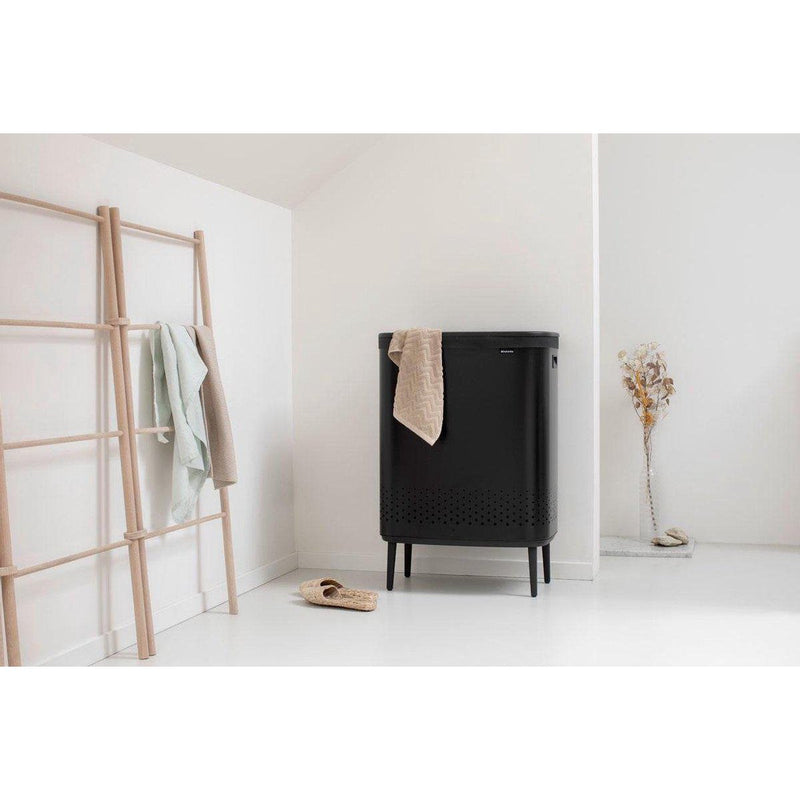 Brabantia bo hi wasbox 2x 45 liter matt black-BRABANTIA NEDERLAND B.V.-Bouwhof shop (6569545400496)