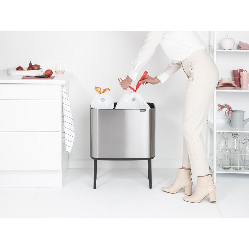 BRABANTIA BO TOUCH BIN AFVALEMMER 11+23 LTR. MATT STEEL FINGERPRINT PROOF-BRABANTIA NEDERLAND B.V.-Bouwhof shop (6207478235312)