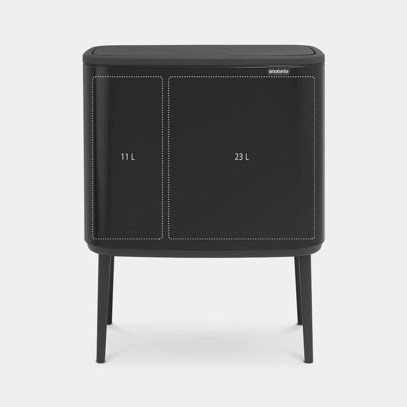 Brabantia bo touch bin afvalemmer 11+23 ltr. Matt zwart-BRABANTIA NEDERLAND B.V.-Bouwhof shop (6179648241840)