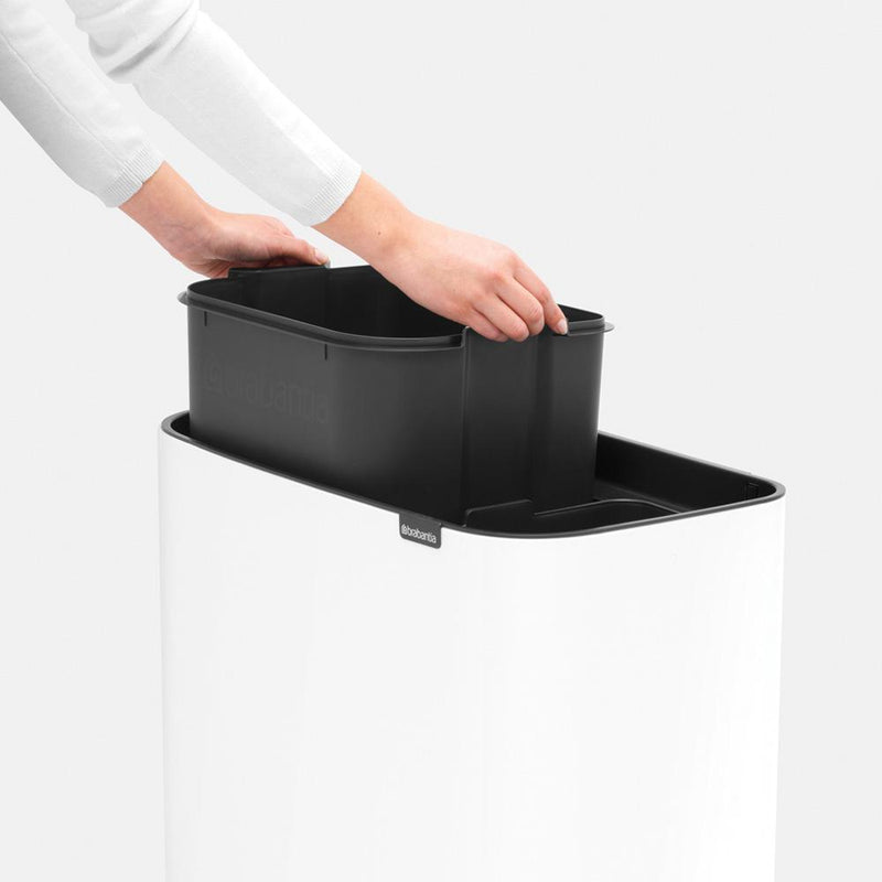 BRABANTIA BO TOUCH BIN AFVALEMMER 11+23 LTR. WHITE-BRABANTIA NEDERLAND B.V.-Bouwhof shop (6179648078000)