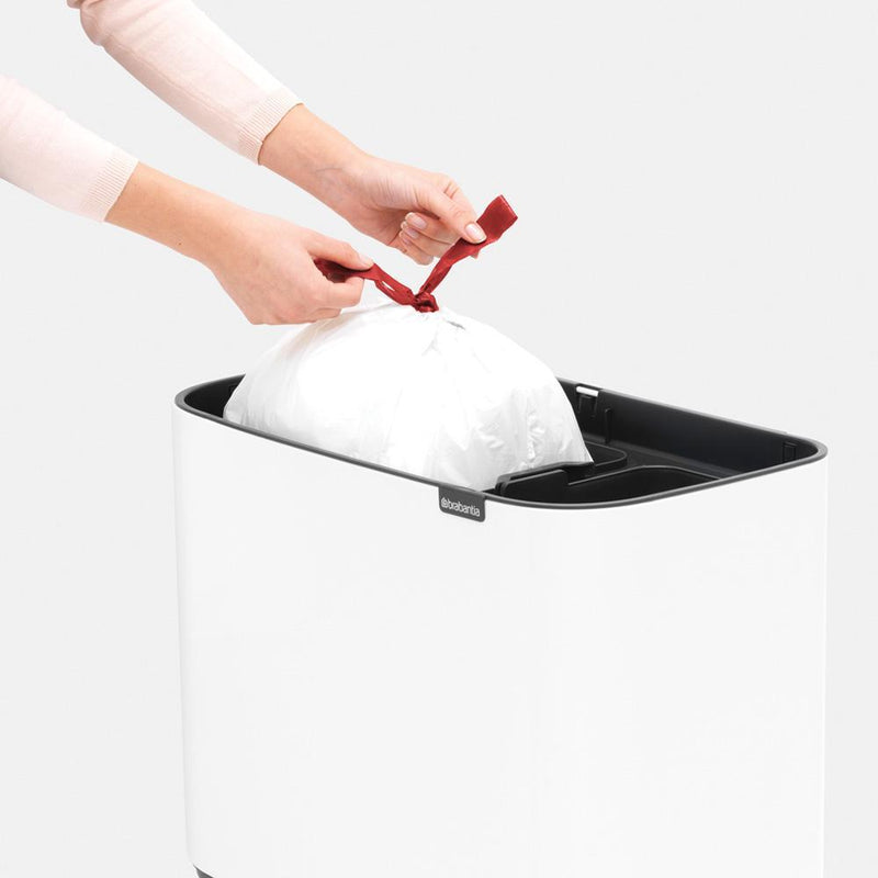 BRABANTIA BO TOUCH BIN AFVALEMMER 11+23 LTR. WHITE-BRABANTIA NEDERLAND B.V.-Bouwhof shop (6179648078000)