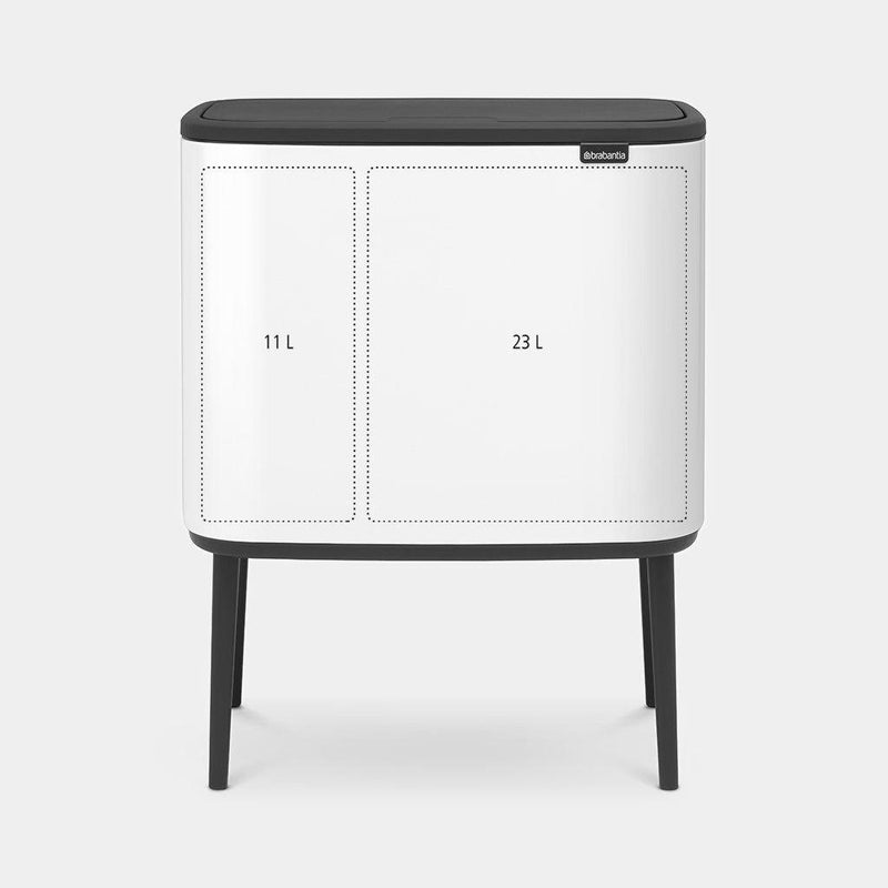 Brabantia bo touch bin afvalemmer 11+23 ltr. White-BRABANTIA NEDERLAND B.V.-Bouwhof shop (6179648078000)