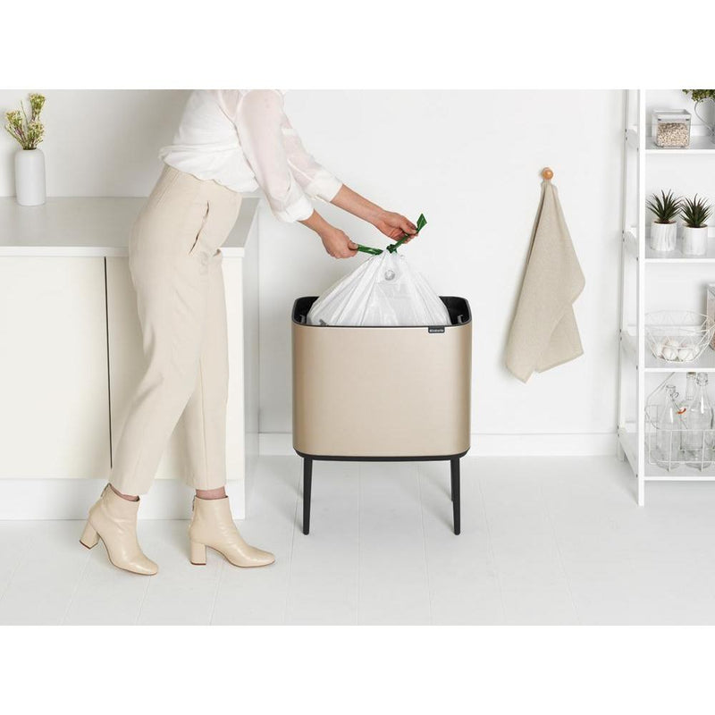 BRABANTIA BO TOUCH BIN AFVALEMMER 36 LITER MET KUNSTSTOF BINNENEMMER CHAMPAGNE-BRABANTIA NEDERLAND B.V.-Bouwhof shop (6207477579952)