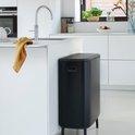 Brabantia bo touch bin hi afvalemmer 2x 30 ltr. Matt zwart-BRABANTIA NEDERLAND B.V.-Bouwhof shop (6135157620912)