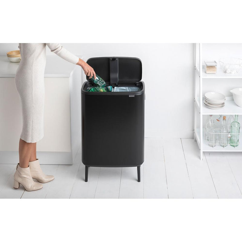 BRABANTIA BO TOUCH BIN HI AFVALEMMER 2X 30 LTR. MATT ZWART-BRABANTIA NEDERLAND B.V.-Bouwhof shop (6135157620912)