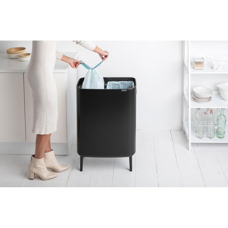 BRABANTIA BO TOUCH BIN HI AFVALEMMER 2X 30 LTR. MATT ZWART-BRABANTIA NEDERLAND B.V.-Bouwhof shop (6135157620912)