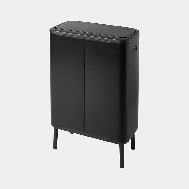 Brabantia bo touch bin hi afvalemmer 2x 30 ltr. Matt zwart-BRABANTIA NEDERLAND B.V.-Bouwhof shop (6135157620912)