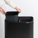 Brabantia bo touch bin hi afvalemmer 2x 30 ltr. Matt zwart-BRABANTIA NEDERLAND B.V.-Bouwhof shop (6135157620912)