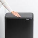 Brabantia bo touch bin hi afvalemmer 2x 30 ltr. Matt zwart-BRABANTIA NEDERLAND B.V.-Bouwhof shop (6135157620912)