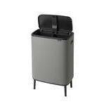 Brabantia bo touch bin hi afvalemmer 2x 30 ltr. Mineral concrete grey-BRABANTIA NEDERLAND B.V.-Bouwhof shop (6198321414320)