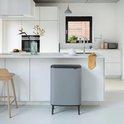 Brabantia bo touch bin hi afvalemmer 2x 30 ltr. Mineral concrete grey-BRABANTIA NEDERLAND B.V.-Bouwhof shop (6198321414320)