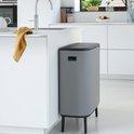 Brabantia bo touch bin hi afvalemmer 2x 30 ltr. Mineral concrete grey-BRABANTIA NEDERLAND B.V.-Bouwhof shop (6198321414320)