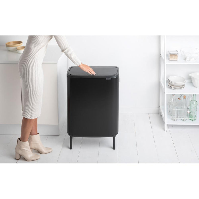 BRABANTIA BO TOUCH BIN HI AFVALEMMER 60 LTR. MATT ZWART-BRABANTIA NEDERLAND B.V.-Bouwhof shop (6135156867248)