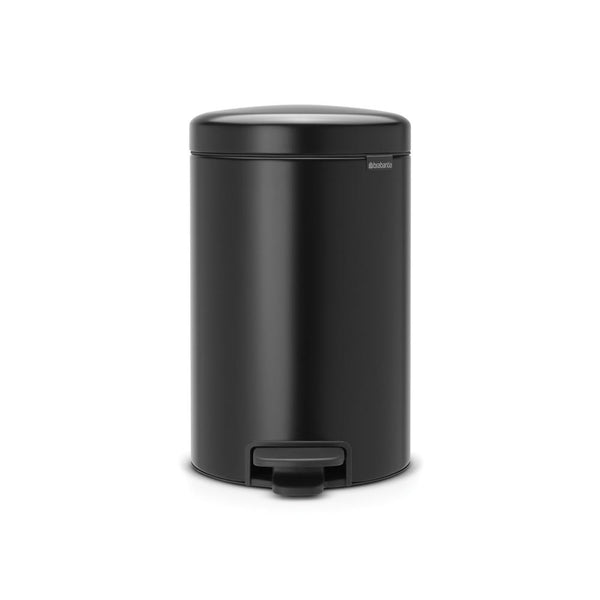 BRABANTIA NEWICON PEDAALEMMER 12 LTR. MATT ZWART-BRABANTIA NEDERLAND B.V.-Bouwhof shop (6179647324336)