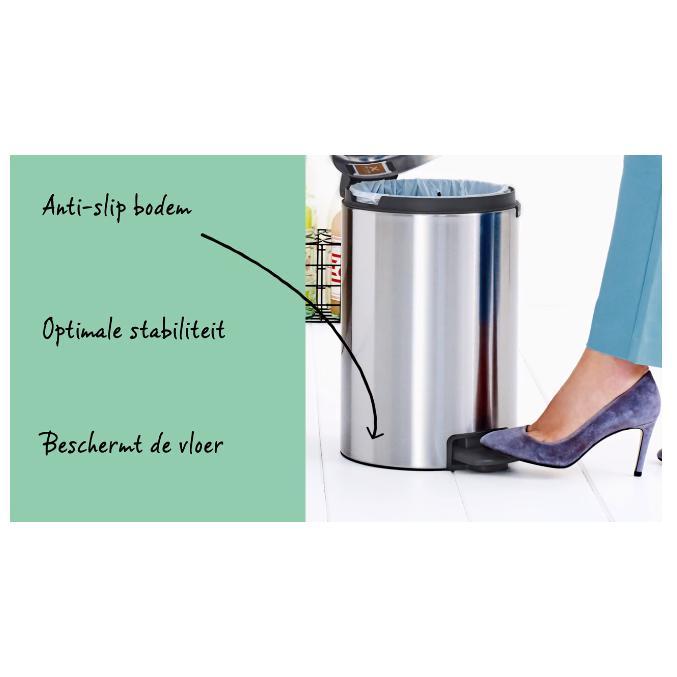 Brabantia newicon pedaalemmer 20 ltr. Matt steel fingerprint proof-BRABANTIA NEDERLAND B.V.-Bouwhof shop (6179646931120)