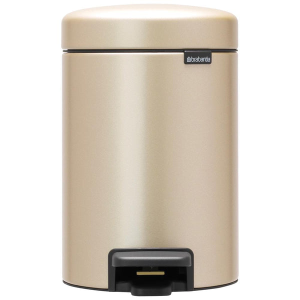 BRABANTIA NEWICON PEDAALEMMER 3 LITER MET KUNSTSTOF BINNENEMMER CHAMPAGNE-BRABANTIA NEDERLAND B.V.-Bouwhof shop (6179647979696)