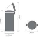 Brabantia newicon pedaalemmer 30 ltr. Matt steel fingerprint proof-BRABANTIA NEDERLAND B.V.-Bouwhof shop (6162803130544)