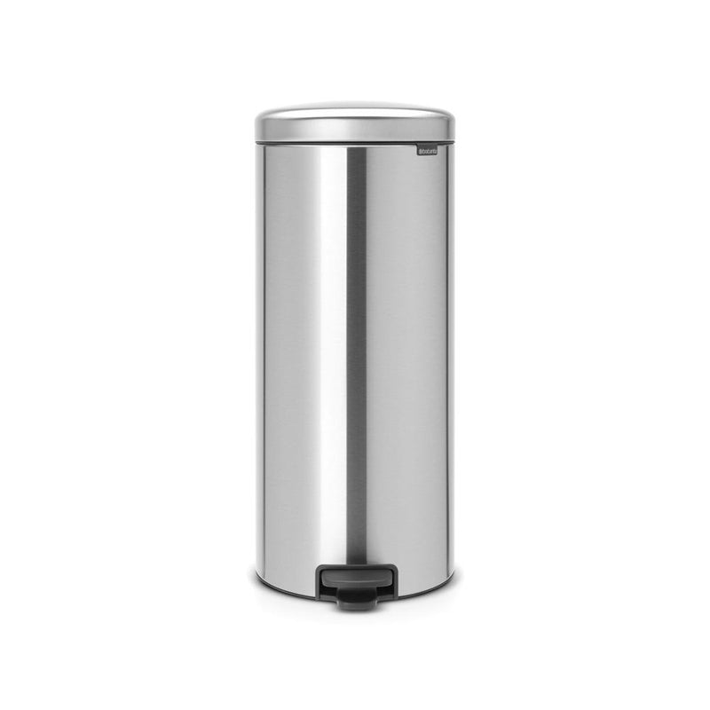 BRABANTIA NEWICON PEDAALEMMER 30 LTR. MATT STEEL FINGERPRINT PROOF-BRABANTIA NEDERLAND B.V.-Bouwhof shop (6162803130544)