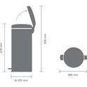 Brabantia newicon pedaalemmer 30 ltr. Matt zwart-BRABANTIA NEDERLAND B.V.-Bouwhof shop (6162803163312)