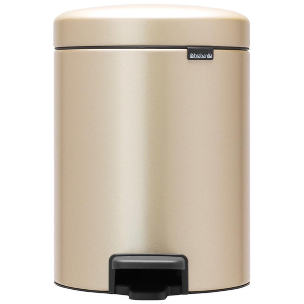 BRABANTIA NEWICON PEDAALEMMER 5 LITER MET KUNSTSTOF BINNENEMMER CHAMPAGNE-BRABANTIA NEDERLAND B.V.-Bouwhof shop (6207477285040)