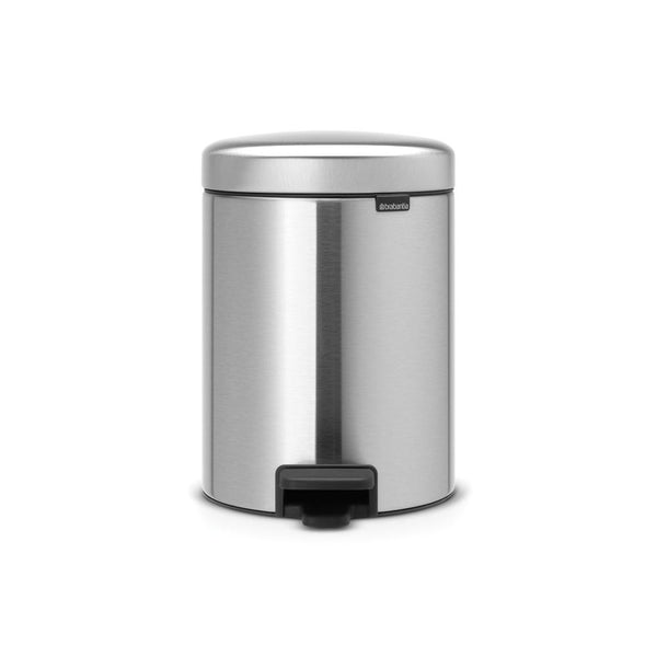 BRABANTIA NEWICON PEDAALEMMER 5 LTR. MATT STEEL FINGERPRINT PROOF-BRABANTIA NEDERLAND B.V.-Bouwhof shop (6162803228848)