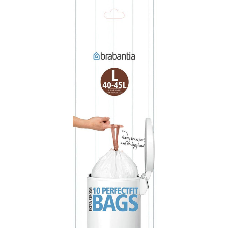 BRABANTIA PERFECTFIT AFVALZAKKEN CODE L 40-45 LTR. 10 ST.-BRABANTIA NEDERLAND B.V.-Bouwhof shop (6146868150448)