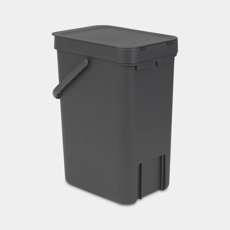 Brabantia sort & go afvalemmer 12 ltr. Grey-BRABANTIA NEDERLAND B.V.-Bouwhof shop (6162804670640)