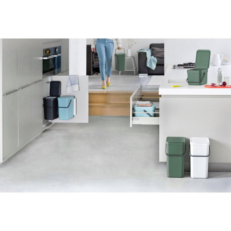 Brabantia sort & go afvalemmer 12 ltr. Grey-BRABANTIA NEDERLAND B.V.-Bouwhof shop (6162804670640)