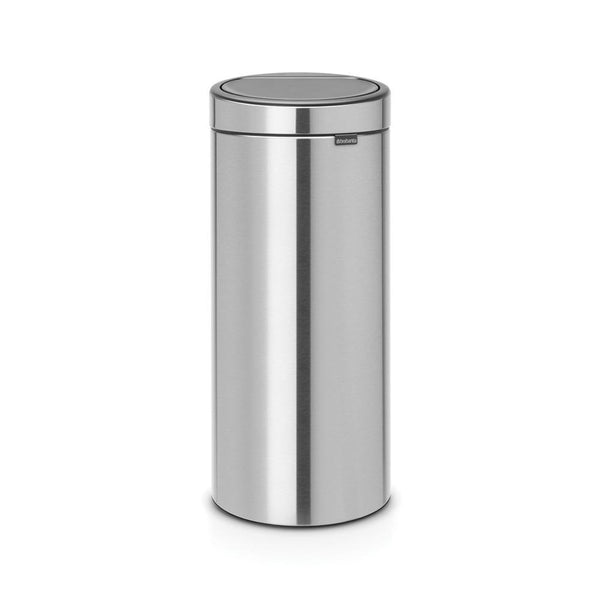 BRABANTIA TOUCH BIN AFVALEMMER 30 LTR. MATT STEEL FINGERPRINT PROOF-BRABANTIA NEDERLAND B.V.-Bouwhof shop (6135157063856)