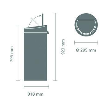 Brabantia touch bin afvalemmer 30 ltr. Matt zwart-BRABANTIA NEDERLAND B.V.-Bouwhof shop (6162804932784)