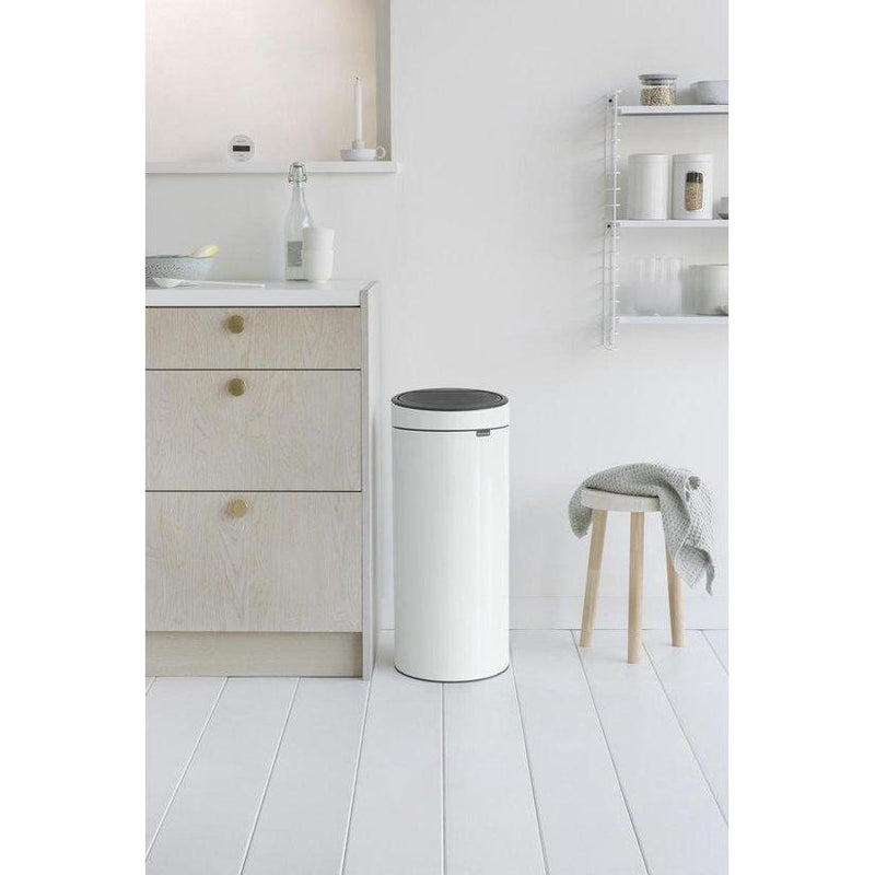 BRABANTIA TOUCH BIN AFVALEMMER 30 LTR. WHITE-BRABANTIA NEDERLAND B.V.-Bouwhof shop (6188527911088)