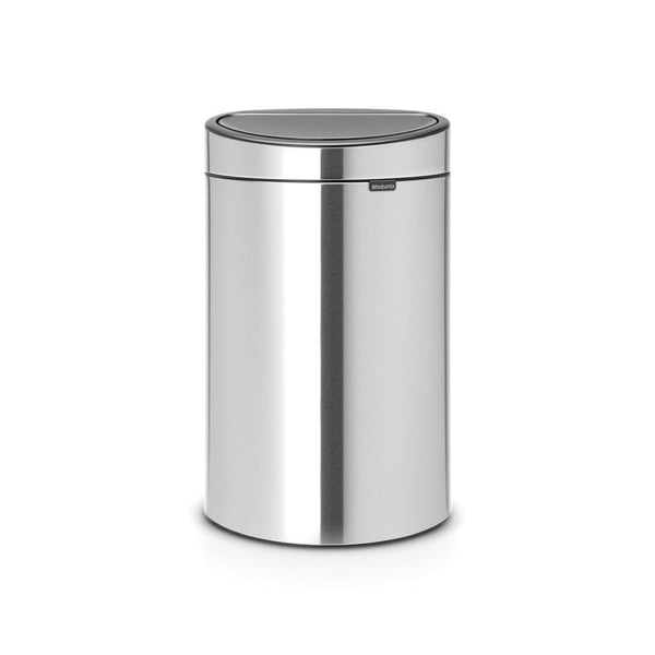 BRABANTIA TOUCH BIN AFVALEMMER 40 LTR. MATT STEEL FINGERPRINT PROOF-BRABANTIA NEDERLAND B.V.-Bouwhof shop (6188527845552)