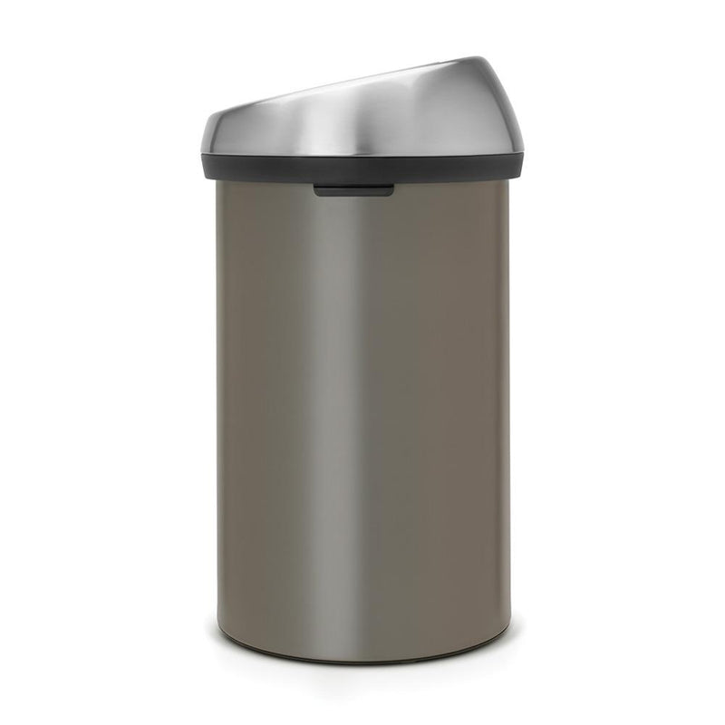 BRABANTIA TOUCH BIN AFVALEMMER 60 LTR. PLATINUM - MATT STEEL FINGERPRINT PROOF-BRABANTIA NEDERLAND B.V.-Bouwhof shop (6179648340144)