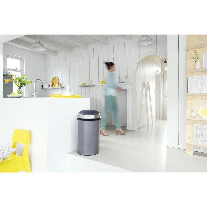 Brabantia touch bin afvalemmer 60 ltr. Platinum - matt steel fingerprint proof-BRABANTIA NEDERLAND B.V.-Bouwhof shop (6179648340144)