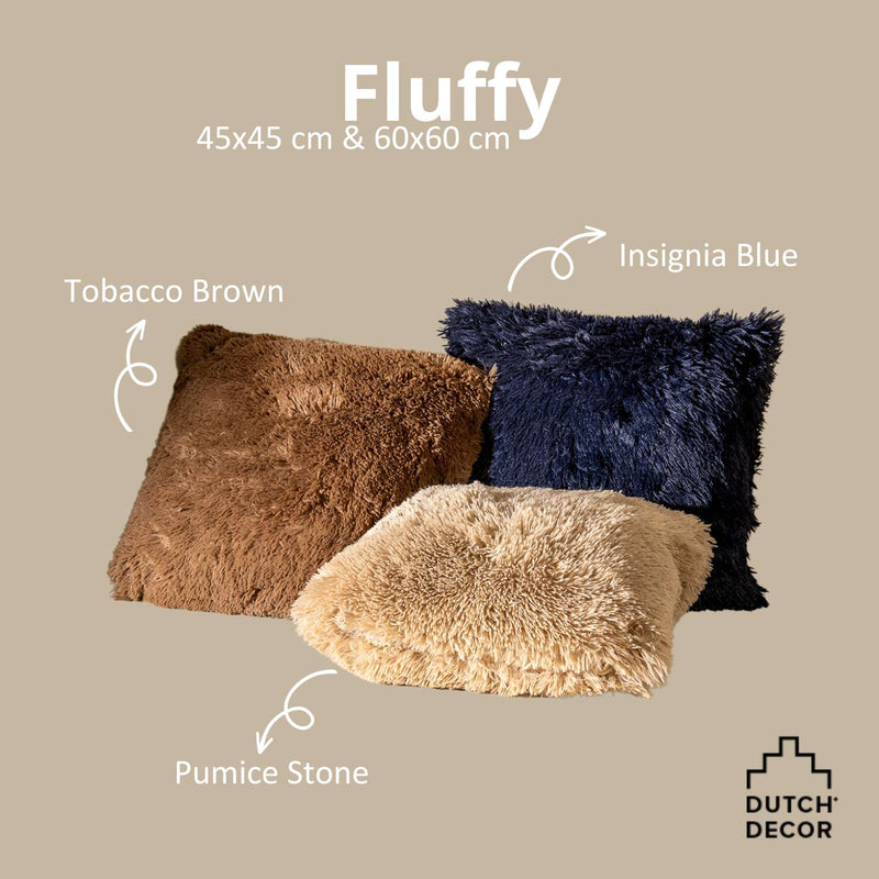 Dutch Decor sierkussen Fluffy 60x60 cm Pumice Stone-ROGON (wonen)-Bouwhof shop