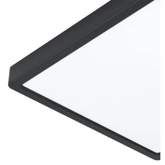 Eglo vierkante plafondlamp Fueva, 28,5 cm, zwart-EGLO Verlichting Nederland B.V.-Bouwhof shop