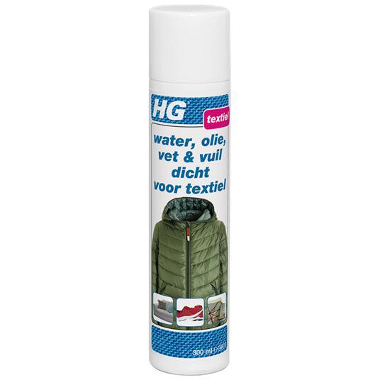 HG WATER. OLIE. VET & VUIL DICHT VOOR TEXTIEL 300 ML.-HG INTERNATIONAL B.V.-Bouwhof shop (6153319186608)